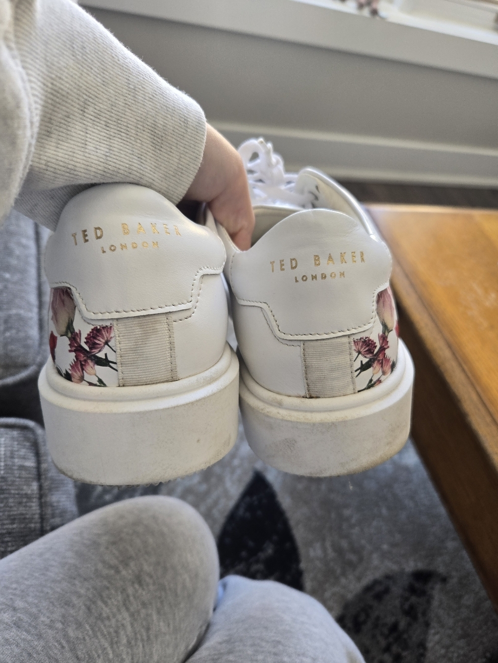 Ted Baker Floral Leather Sneakers - Picture 6 of 10